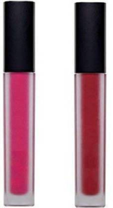 Rsentera Matte Look Long Lasting Lipsticks Set of 2 (Red & Pink)