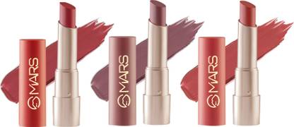 MARS Creamy Matte Highly Pigmented Lipstick 1-2-3 Pack Of 3