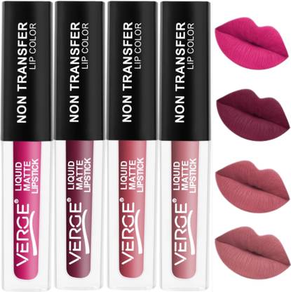 VERGE Lip Shots Non Transfer Waterproof Liquid Lip Color With Long Stay & Matte Finish