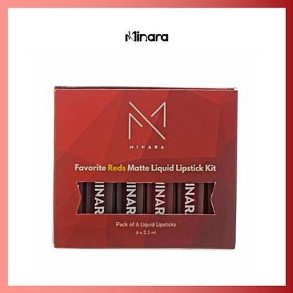 MINARA Matte Liquid Lipstick, Smudge proof & Lasts For 20Hrs