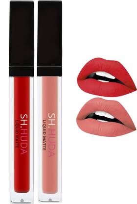 Sh.Huda Waterproof Long Lasting Beauty Matte Lipstick Combo Set of 2 Lipsticks for Women