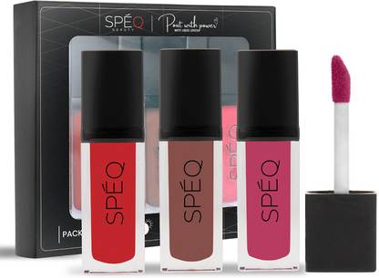 SPEQ BEAUTY Pout with Power |Matte Liquid Lipstick Combo Set of 3 for Women |5ml each