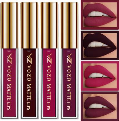 VOZO Vibrant Matte Liquid Lipstick - Long-Lasting & Smudge-Proof Combo Set-12