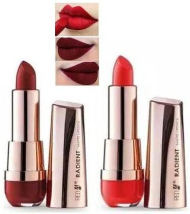 RED4 R4 Rdient red nd maroon lipstick 2pcs