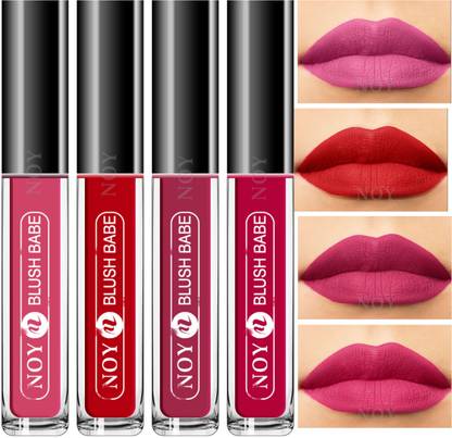 NOY No Transfer, All-Day Glam: 4 Non-Wear Matte Lip Set #YN206