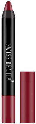 SWISS BEAUTY Non Transfer Matte Crayon Lipstick | Waterproof & Smudgeproof| -