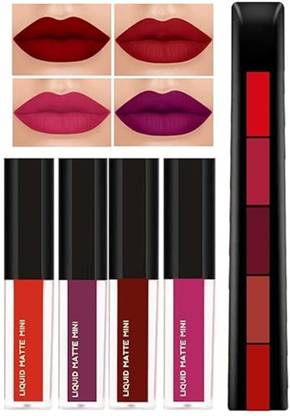 wryak Pofessional Beautiful Long Lasting Waterproof Red Editon 4 in 1 Lipstick