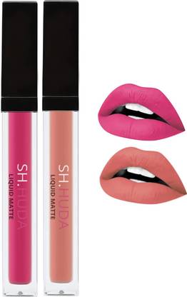 Sh.Huda Waterproof Long Lasting Beauty Matte Lipstick Combo Set of 2 Lipsticks for Women