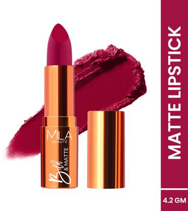 MILA BEAUTÉ Bold & Matte Lipstick | Soft & Light Weight Formula | Highly Pigmented Lipstick
