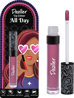 Dazller All Day Lipcolour, Ultra Intense Matte,Smudge-Proof, Lightweight,Up to 8Hrs Stay