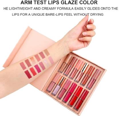 rezmay Beauty Handaiyan Waterproof Matte Liquid Lipstick Set of 12, Shade - A
