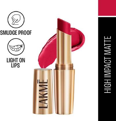 Lakmé Primer + Matte Lipstick, Lightweight, Lasts For 16Hrs