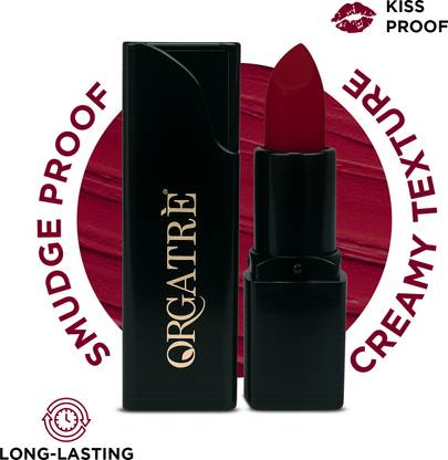 Orgatre Lush Rich Matte Bullet Lipstick - Long-lasting, Intense Color & Smooth Finish