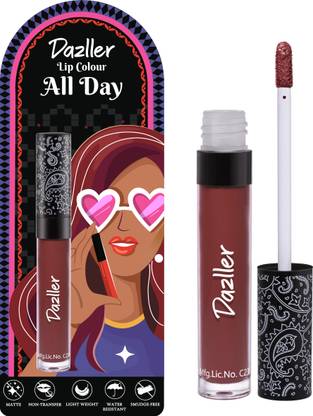 Dazller All Day Lipcolour, Ultra Intense Matte,Smudge-Proof, Lightweight,Up to 8Hrs Stay