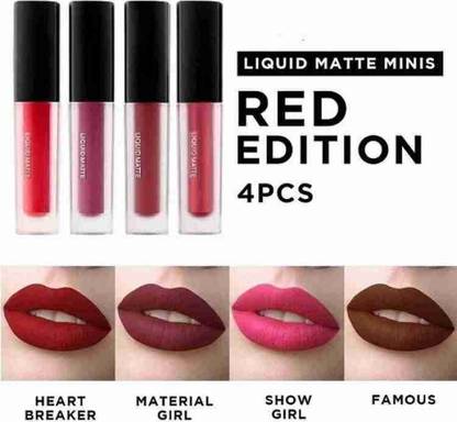 FOZZBY Matte Lipstick Set of 4(The Swiss Red Edition, 11 ml)