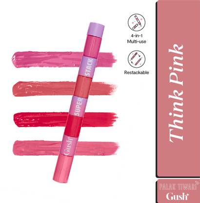 GushBeauty SuperStack: 4-In-1 Matte Liquid Lipstick | Waterproof | Palak Tiwari Collection
