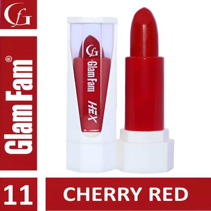 Glam Fam Hex Lipstick in shade of Cherry Red ,Matte , Long Lasting With Smudge Proof