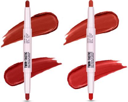 Shryoan 2-in-1 Twin-Tastic Lipstick| Soft Lip| Matte| Crayon | Long Lasting, Waterproof