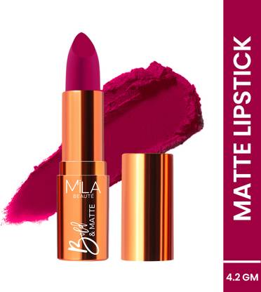 MILA BEAUTÉ Bold & Matte Lipstick | Soft & Light Weight Formula | Highly Pigmented Lipstick
