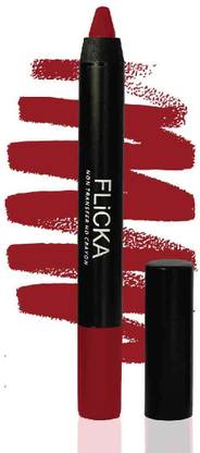 Flicka Matte Lasting Lipsence Crayon Lipstick, 12 Insta Diva, 3.5ml
