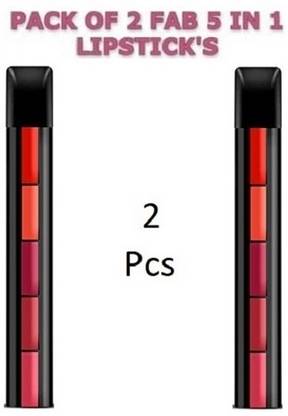 rezmay Beauty Creamy Enrich Matte 5 in 1 Fab Lipstick Combo Pack Set of 2