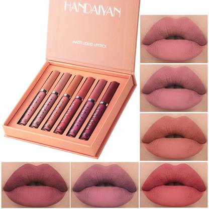 NYLI Professional Handaiyan Matte Liquid Lipstick, Long-Lasting Waterproof Lip Gloss Set-B 6pcs