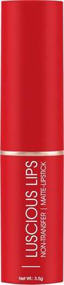 K.Y.L.Plus Luscious Lips Long Lasting Non Transfer Creamy Matte Lipstick(Chilly Red,3.5 g)