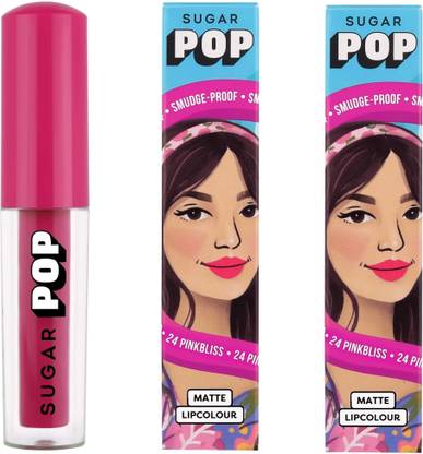 SUGAR POP Matte Lipcolour - 24 Pinkbliss Pack of 2