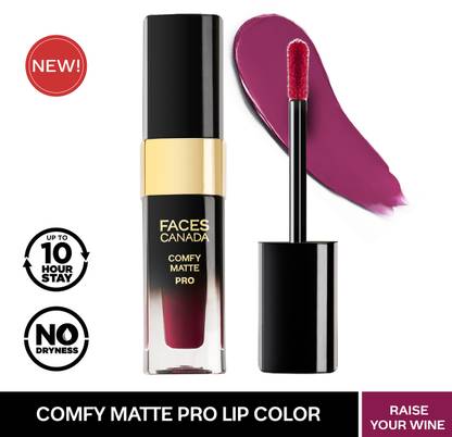 FACES CANADA Comfy Matte Pro Lip Color| 10hr stay | Comfortable | Raise your wine 03 5.5 ml