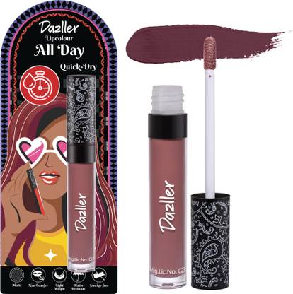 Dazller All Day Lipcolour, Ultra Intense Matte,Smudge-Proof, Lightweight,Up to 8Hrs Stay