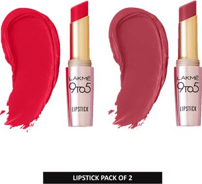 lakme 9to5 Primer + Matte Lipstick Pack of 2