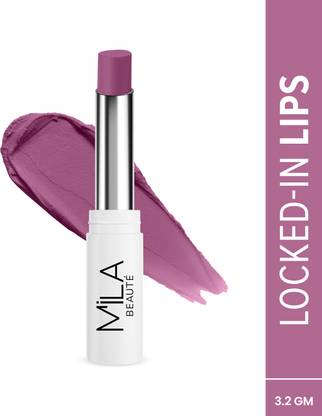 mila beaute Locked In Lips Lipstick Transfer Proof with Velvety Texture Lightweight