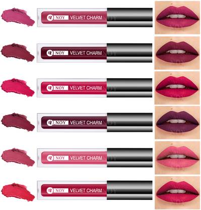 NOY Matte Lipstick Combo Pack Of 6 For Girls All Day Wear Waterproof Smudge-Free