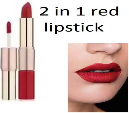 Luipui latest waterproof red 2 in 1 matte lipstick pack of 1