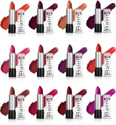 ads Balm Non Transfer Matte Lipstick For Perfect & Fuller Lips, Pack of 12 J-113