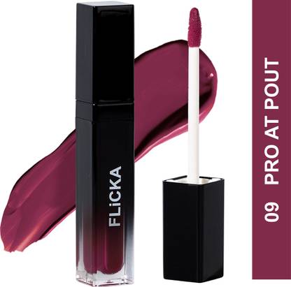 Flicka Set and Attack Liquid Matte Lipstick For Women, 09 Pro at Pout , 7ml