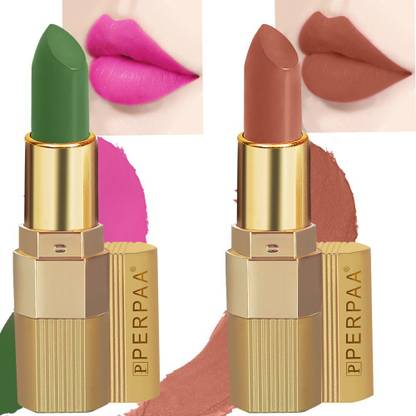 Perpaa Xpression Sensational Creamy Matte Lipstick Weightless 2 Piece (5-8 Hrs Stay)