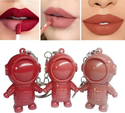 Gonegal Robot Keychain Matte Lipstick Velvet Finish & Long Lasting Lip Gloss