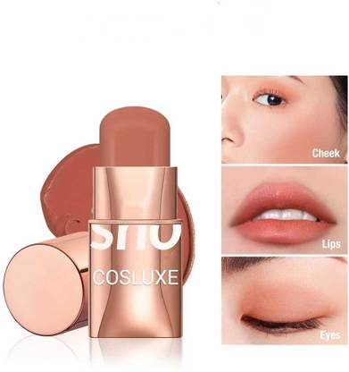 Cosluxe Cream Blush Stick for Cheeks Makeup,Waterproof Blush Face Stick Multi-Use Lip