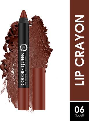COLORS QUEEN Color It All Lightweight, Long Lasting Non Transfer Matte Crayon Lipstick