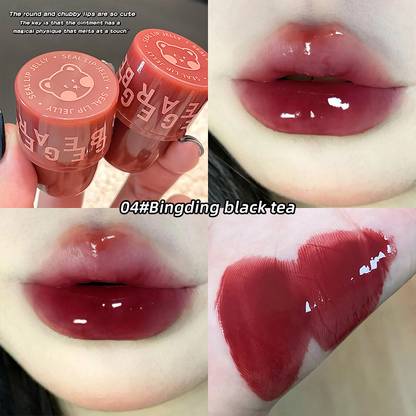 VONGEE Gege Bear Seal Jelly Lipstick, non-sticky long-lasting, glossy finish waterproof
