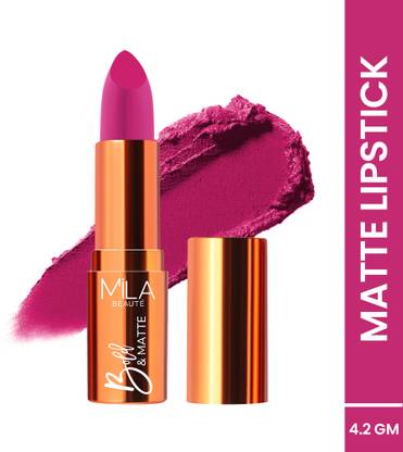 MILA BEAUTÉ Bold & Matte Lipstick | Soft & Light Weight Formula | Highly Pigmented Lipstick