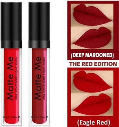 Aziel Non Transfer Waterproof Longlast Liquid Matte me Beauty Lipstick Combo Pack Of 2
