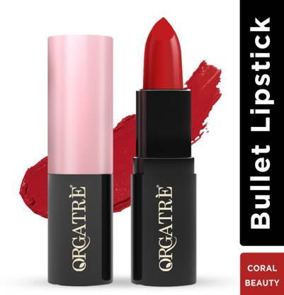Orgatre Matte Lipstick Intense Colour Non-Transfer, Waterproof Bullet Lipstick for Women