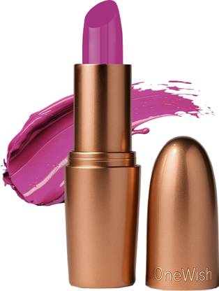 One Wish Creamy Matte Lipstick | 8 Hrs Long Lasting | Smooth & Soft Finish | Shade 4