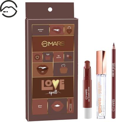 MARS Lip Combo Kit, Included Matte Lipstick, Lip Gloss & Liner
