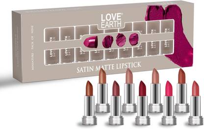 LOVE EARTH Multicolor Mini Bullet Lipstick, Comfortable, Non-drying & Long Stay Lipstick