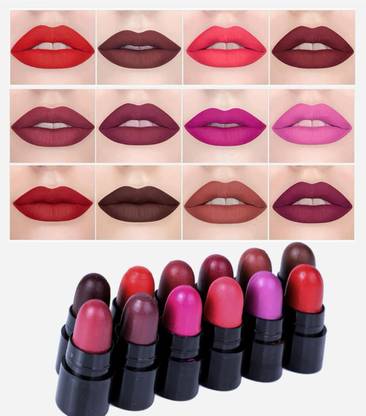 Yiliya Ultra Pigmented Creamy Matte Lipstick (pack of 12) 57