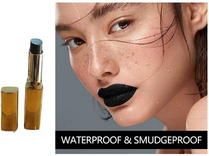 NADJA NEW MAKEUP DARK BLACK MATTE FINISH LIPSTICK WATERPROOF