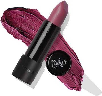 Ruby's Organics Semi Matte Lipstick, Natural,Long stay, waterproof, Berry